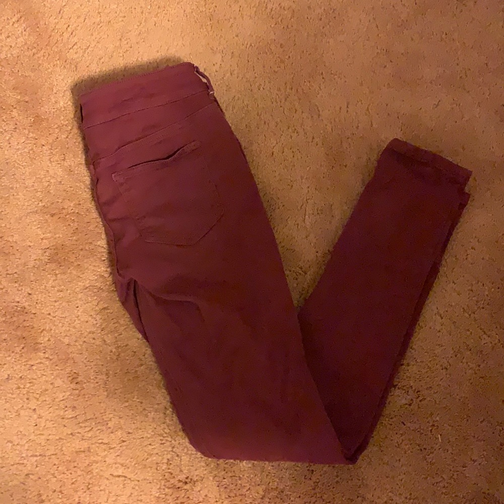 Maroon jeans XS